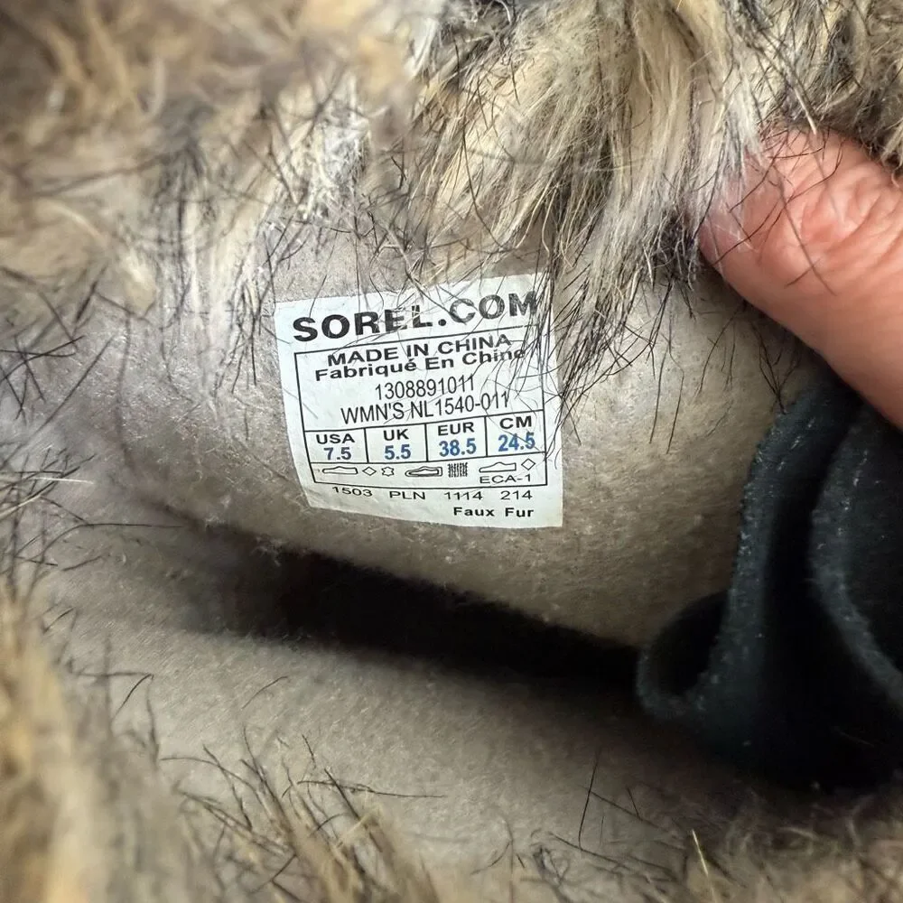 Sorel Joan of Arctic Waterproof Boots NL1540-011 $240 Black 7.5